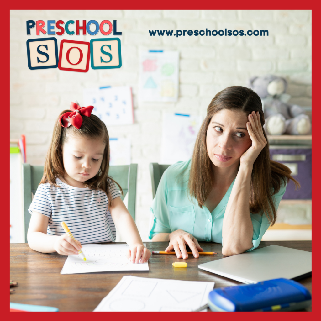 Teacher is at desk and unapproachable to student by not paying attention, looking exasperated, and not trying to nurture their social-emotional development. 