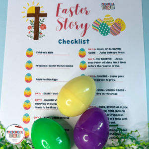 checklist for props to tell the Easter story